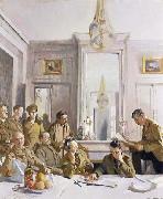 Sir William Orpen Some Members of the Allied Press Camp,with their Pres Officers Germany oil painting artist
